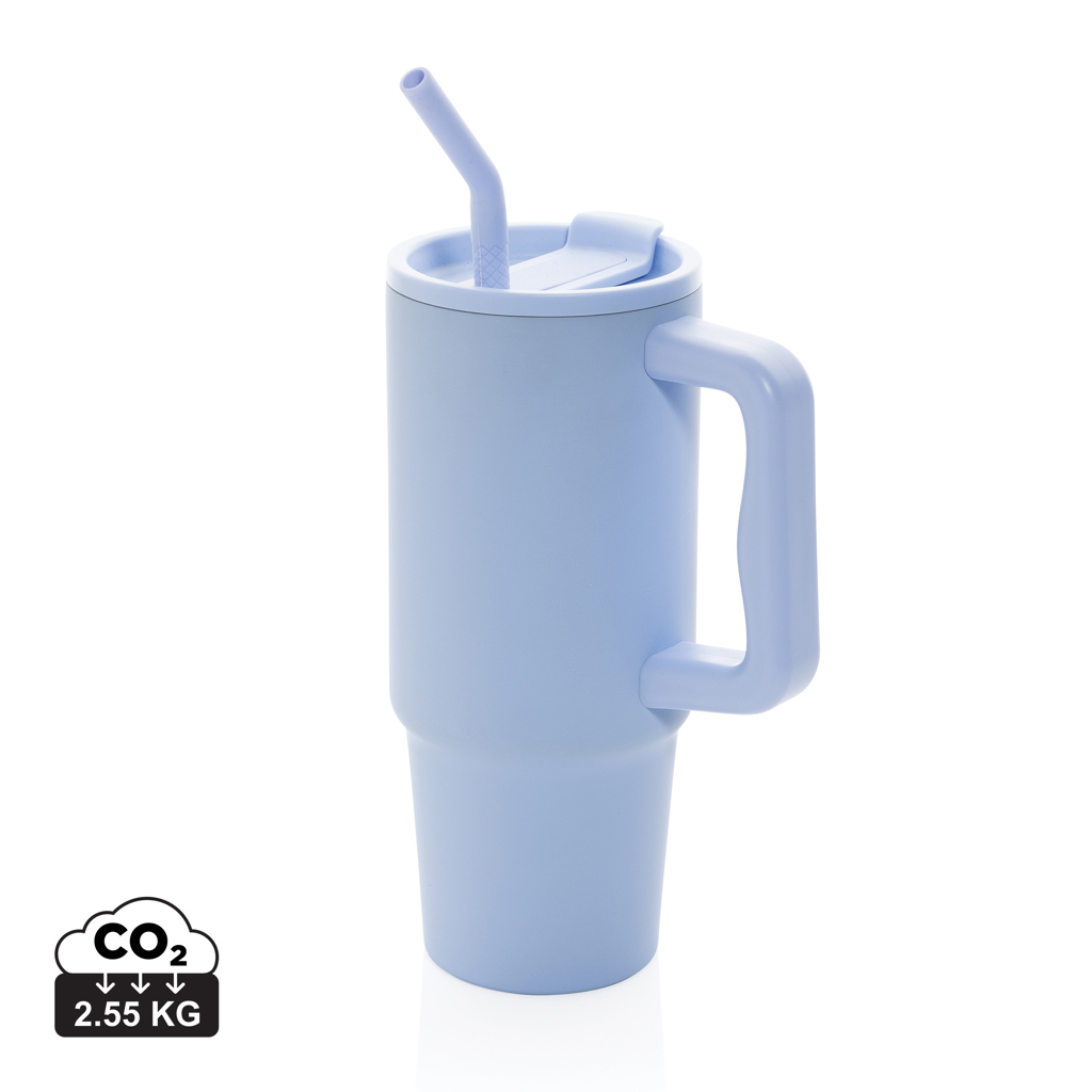 Mug promotionnel 900ml en inox recyclé Embrace Bleu clair